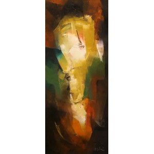 Riaz Rafi, 30 x 12 Inch, Oil on canvas, Figurative Painting, AC-RR-011